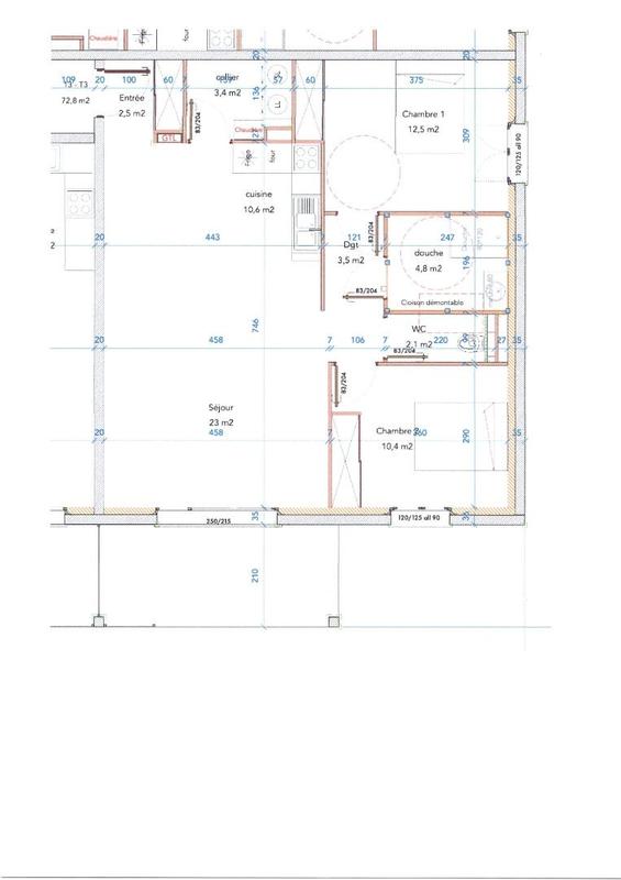 Appartement - 73 m² - 3 pièces