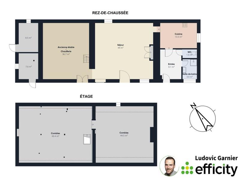 Maison - 70 m² - 2 pièces
