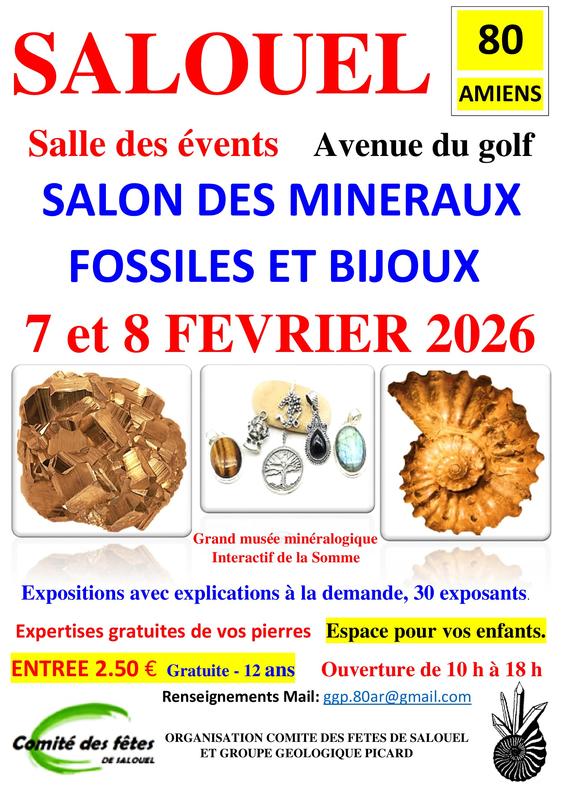 Salon des Minéraux, Bijoux et Fossiles de salouel