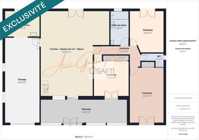 Maison - 202 m² - 7 pièces