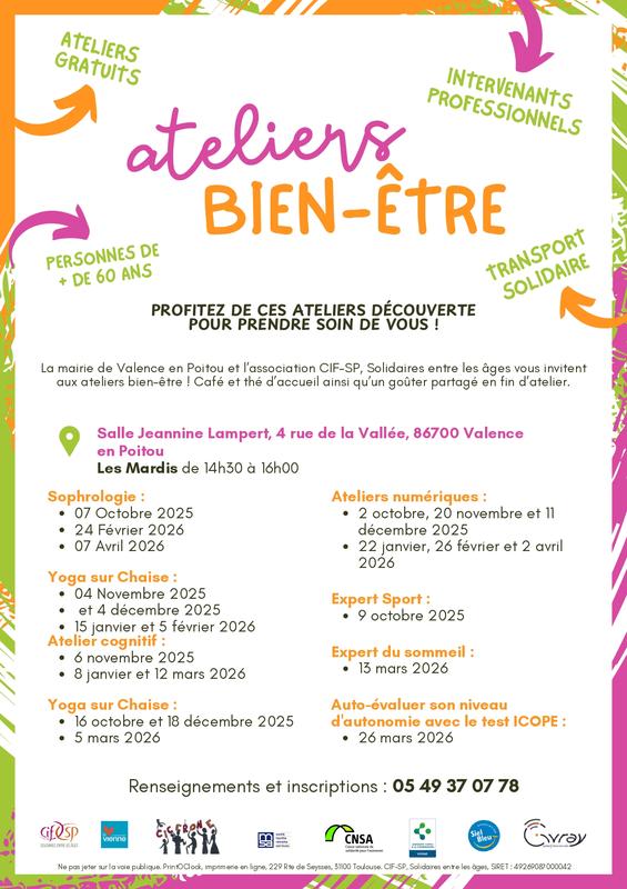 Ateliers Bien-être : Ateliers numériques