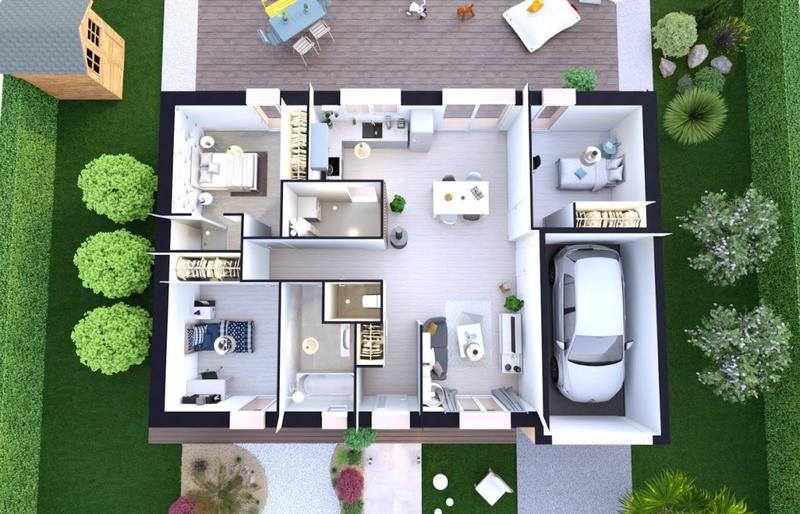 Maison - 92 m² - 4 pièces