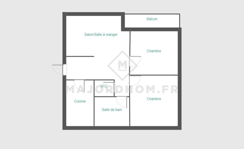 Appartement - 63 m² - 3 pièces