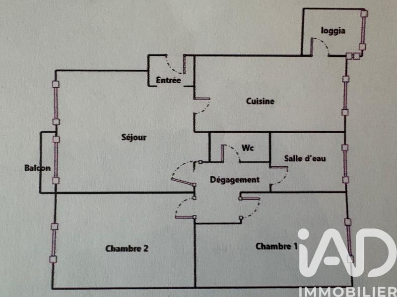 Appartement - 55 m² - 3 pièces