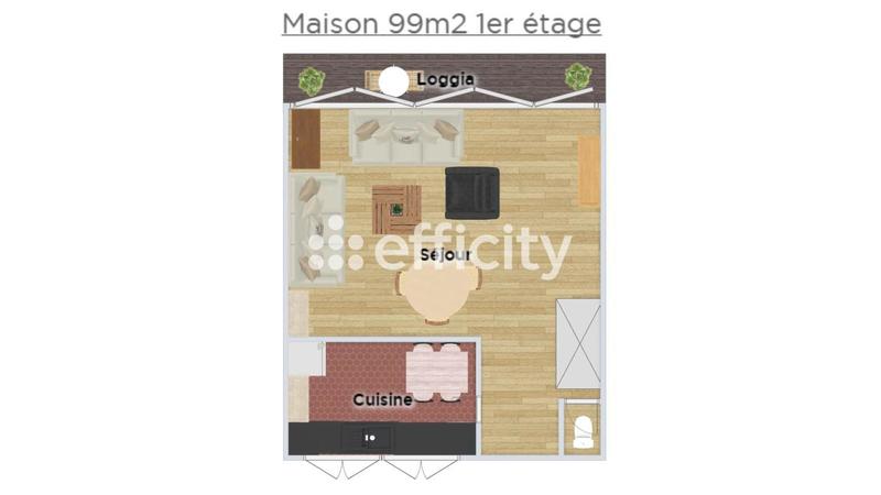 Maison - 99 m² - 5 pièces