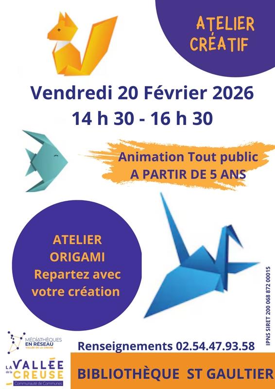 Atelier créatif origami