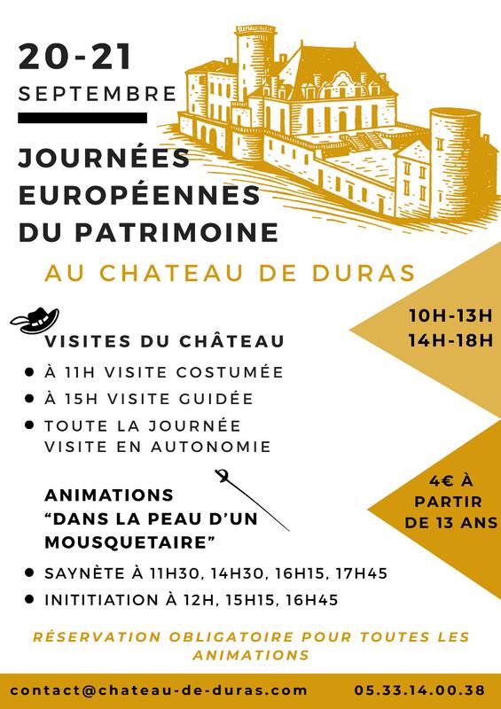 Journées du Patrimoine au Château de Duras