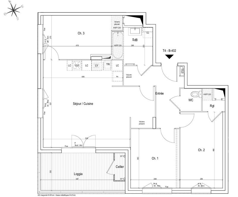 Appartement - 83 m² - 4 pièces