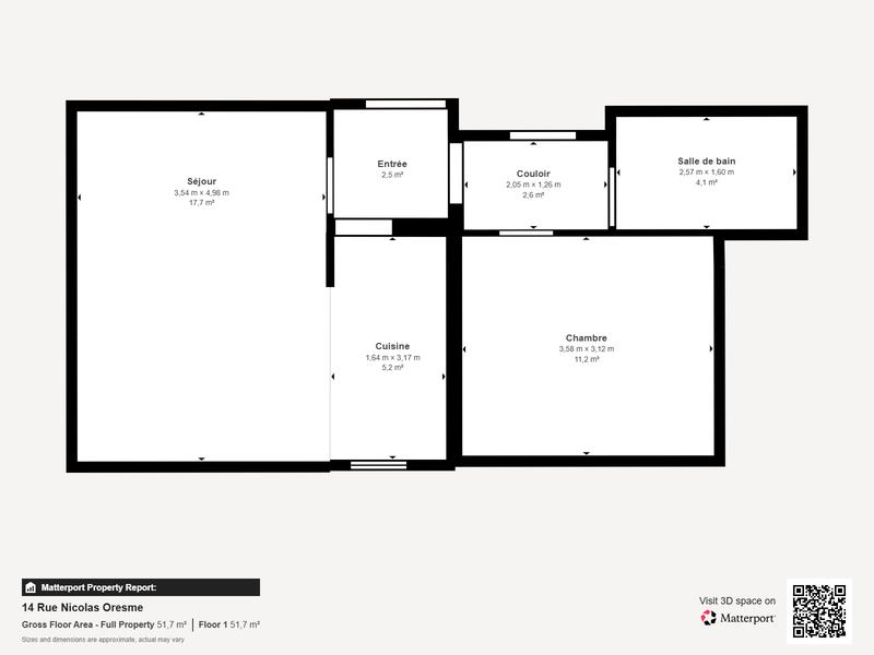 Appartement - 44 m² - 2 pièces