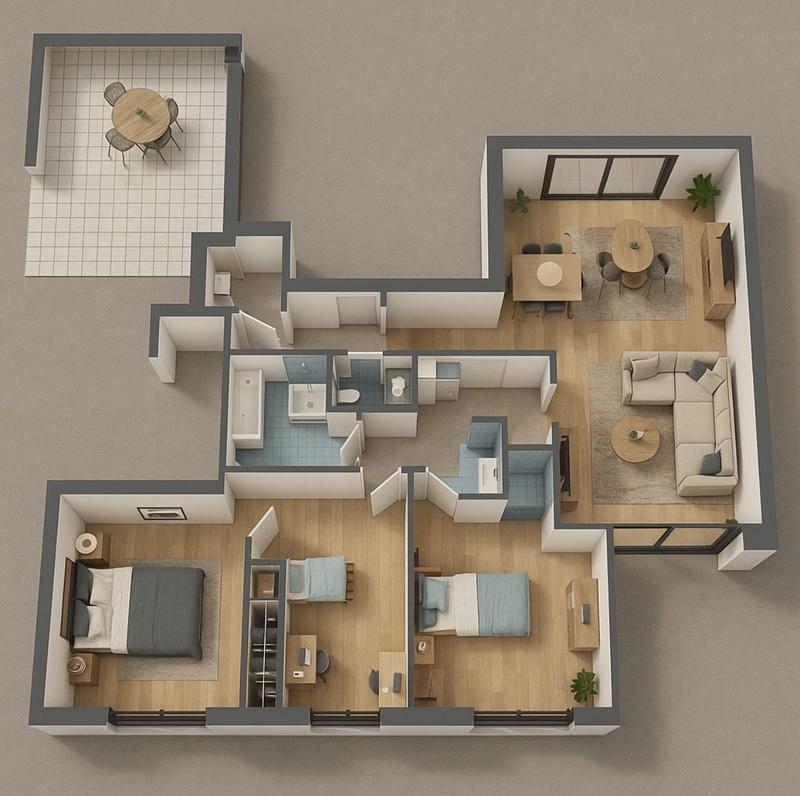 Appartement - 89 m² - 4 pièces