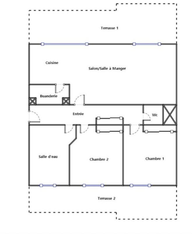 Appartement - 70 m² - 3 pièces