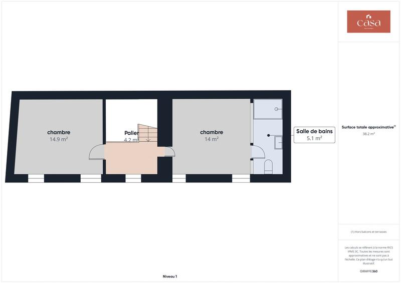 Maison ancienne - 79 m² - 3 pièces