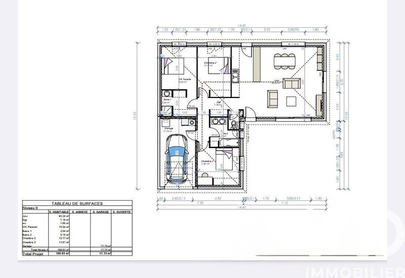 Maison - 101 m² - 4 pièces