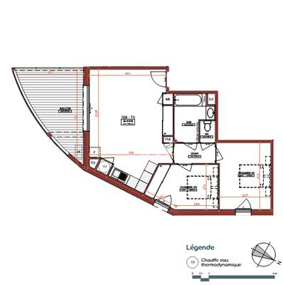 Appartement - 65 m² - 3 pièces