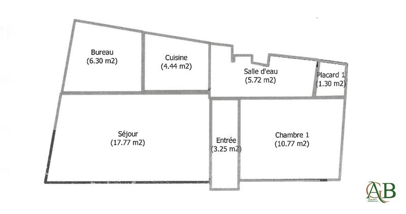 Appartement - 50 m² - 2 pièces