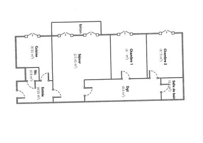 Appartement - 65 m² - 4 pièces