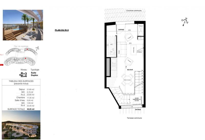 Appartement - 48 m² - 2 pièces