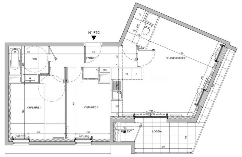 Appartement - 58 m² - 3 pièces