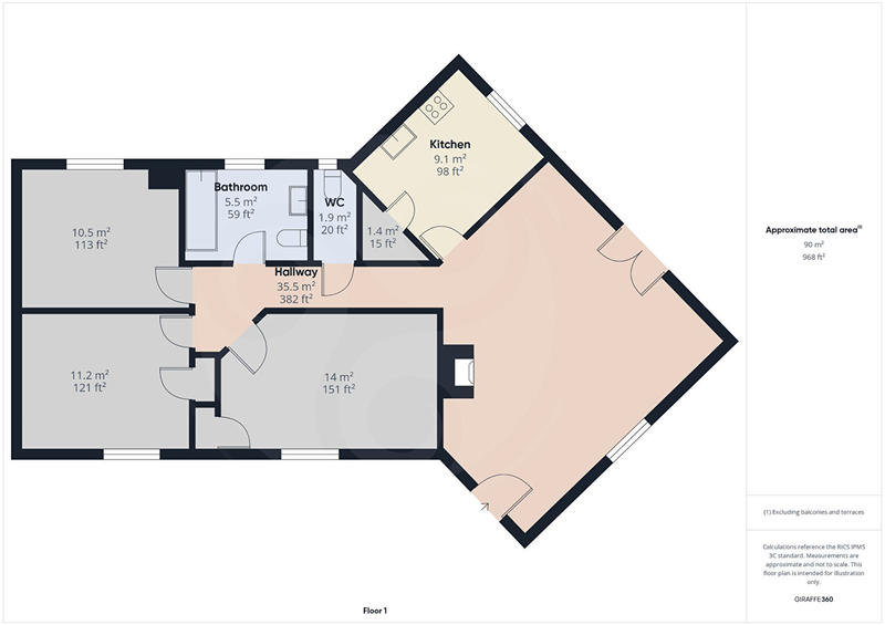 Maison - 90 m² - 4 pièces