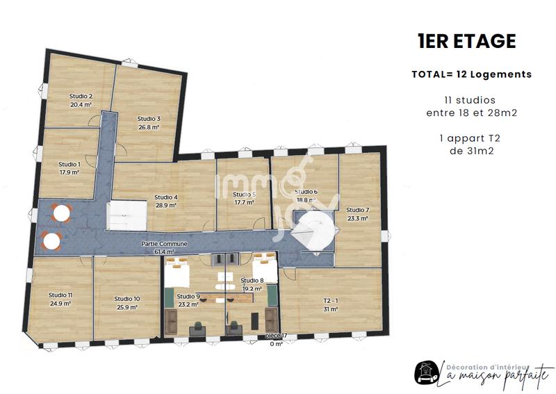 Immeuble - 1 600 m²