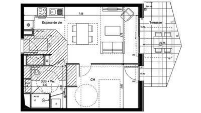 Appartement - 49 m² - 2 pièces
