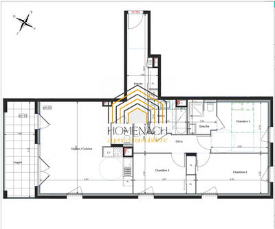 Appartement - 89 m² - 4 pièces