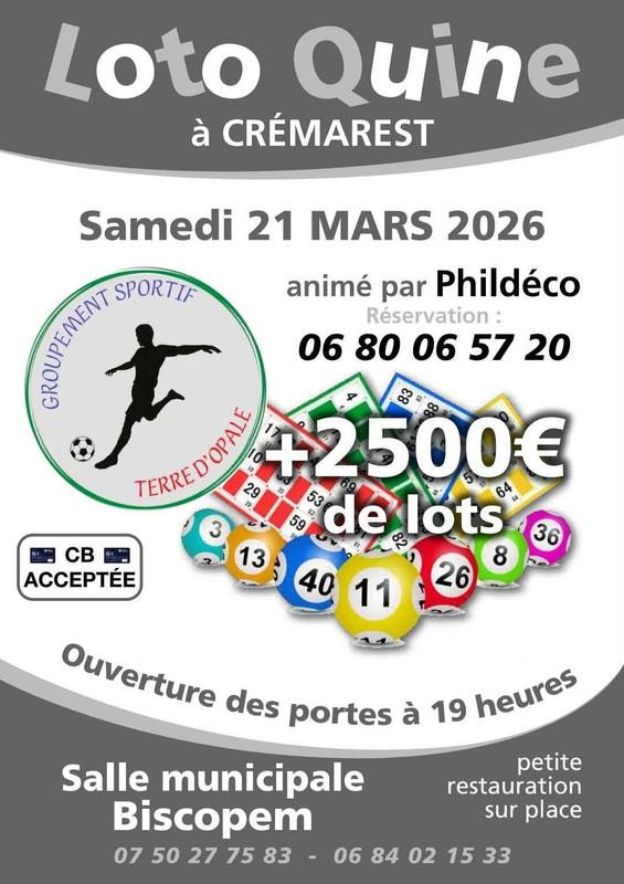 Loto Quine Crémarest 2026