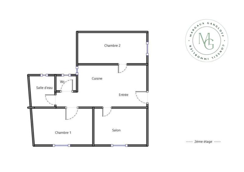 Appartement ancien - 70 m² - 3 pièces