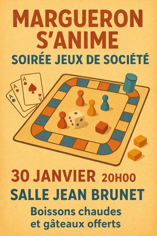Soirée jeux de société par Margueron s'Anime
