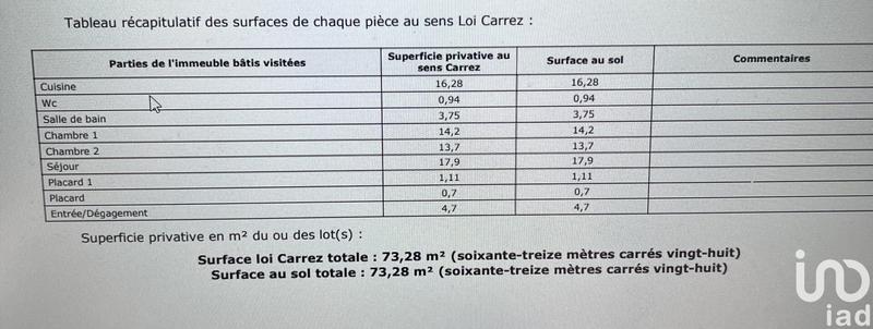 Appartement - 74 m² - 3 pièces
