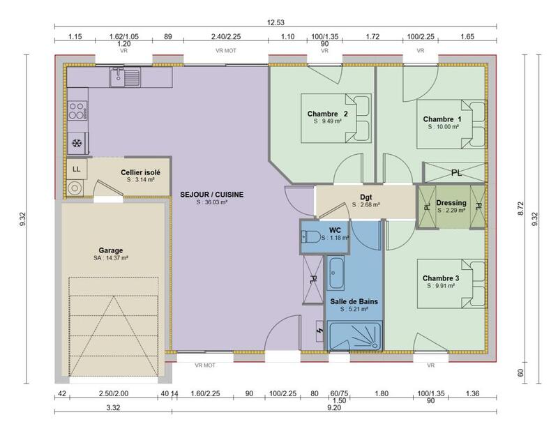 Maison - 80 m² - 4 pièces