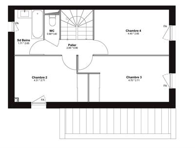 Maison - 100 m² - 5 pièces