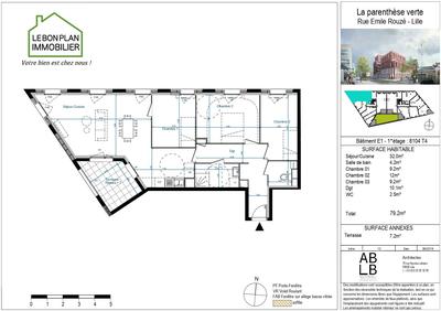 Appartement - 79 m² - 4 pièces