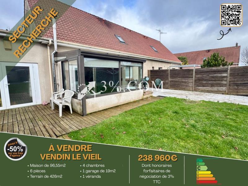 Maison - 96 m² - 6 pièces