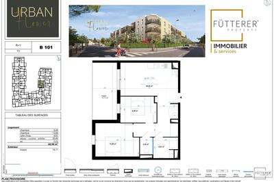 Appartement - 61 m² - 3 pièces