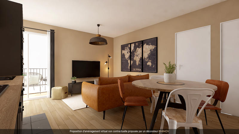 Appartement - 59 m² - 3 pièces