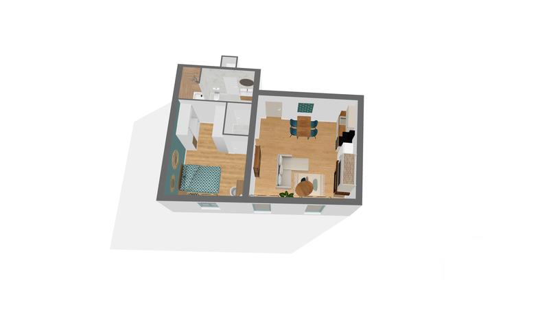 Appartement - 50 m² - 2 pièces