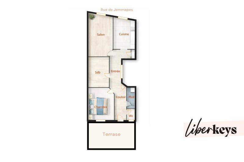 Appartement - 69 m² - 2 pièces