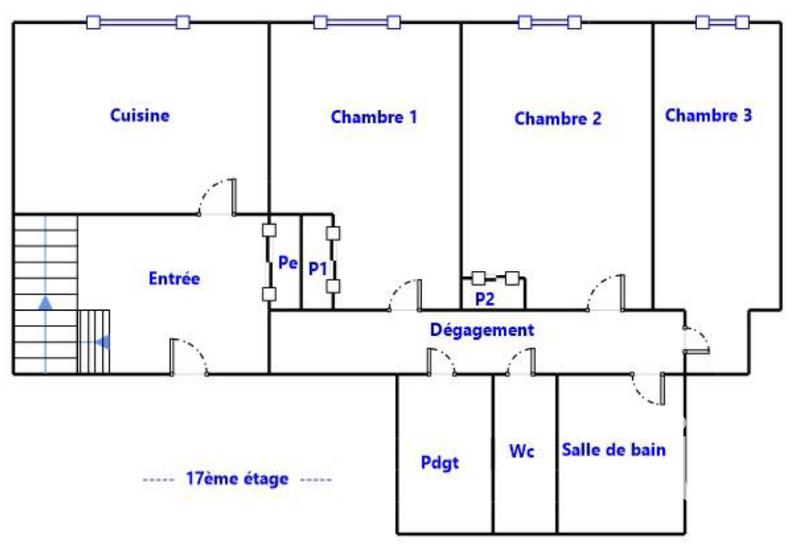 Duplex - 109 m² - 6 pièces