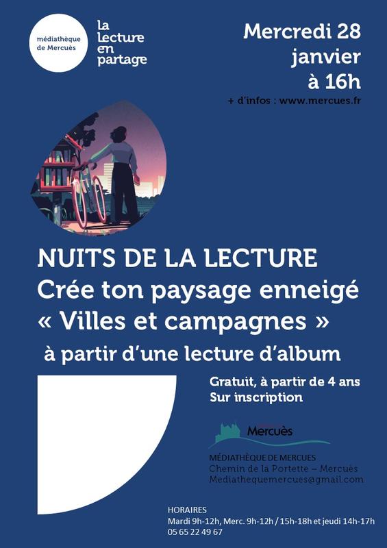 Les Nuits de la lecture : Ateliers créatifs à la Médiathèque de Mercuès