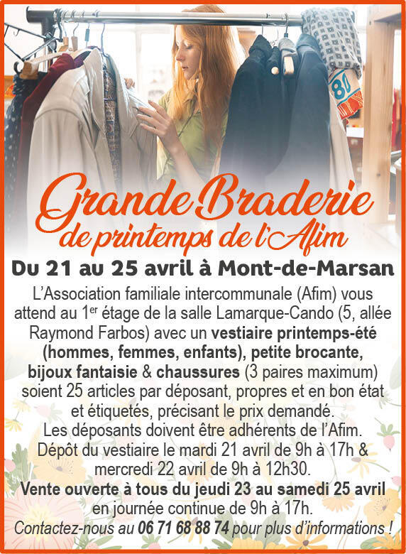 Braderie de printemps de l'afim