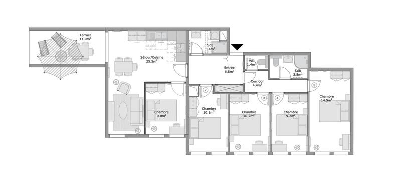 Appartement - 100 m²