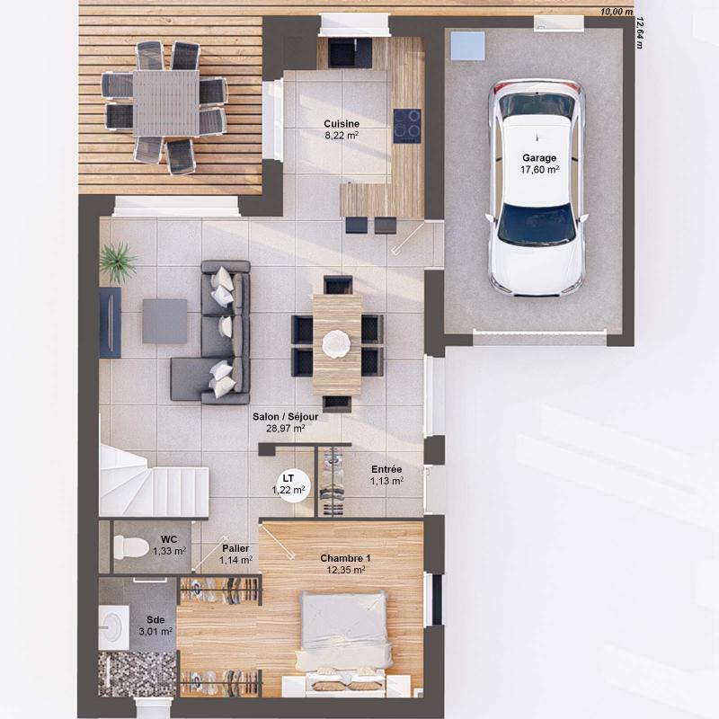 Maison - 100 m² - 6 pièces