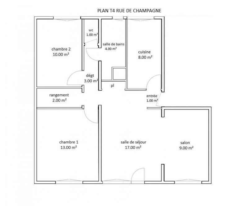 Appartement - 68 m² - 4 pièces