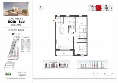 Appartement - 71 m² - 3 pièces