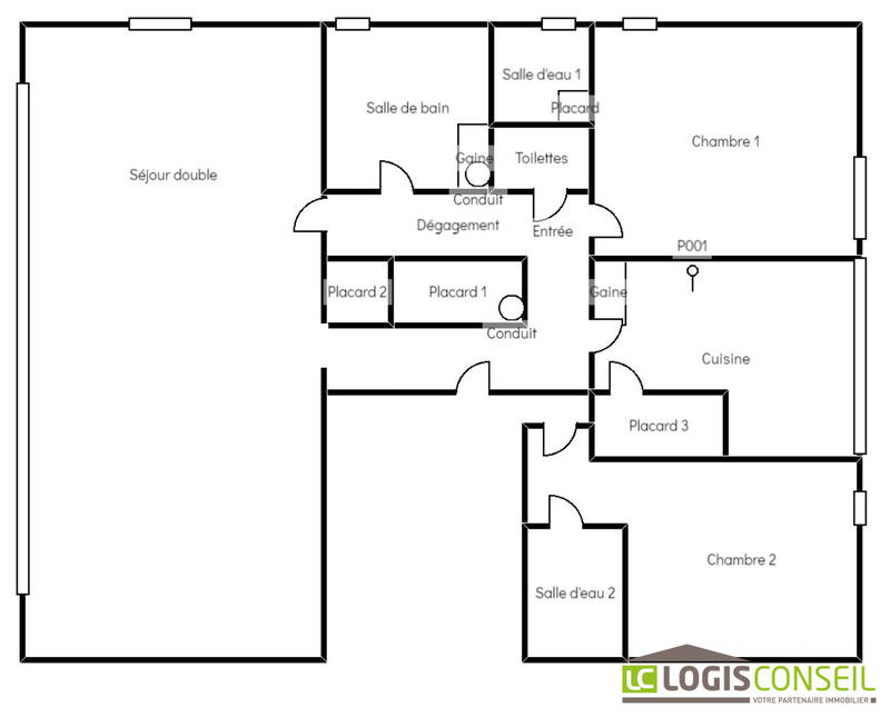 Appartement - 90 m² - 4 pièces