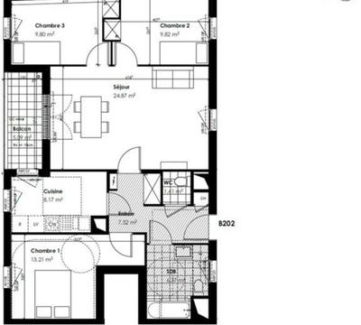 Appartement - 81 m² - 4 pièces