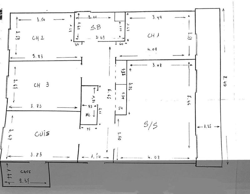 Appartement - 80 m² - 4 pièces