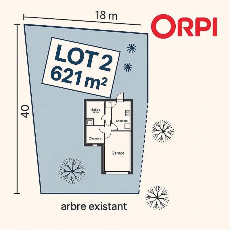 Terrain constructible - 621 m²