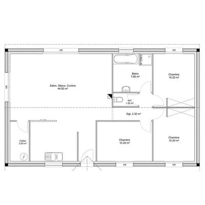 Maison - 90 m² - 4 pièces